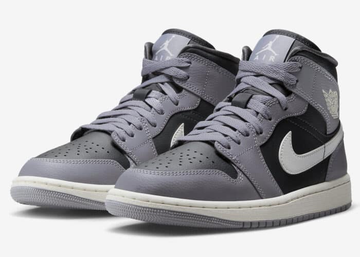 Air Jordan 1 Mid Grey Sail Anthracite