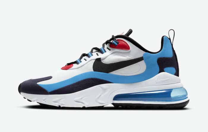 Nike Air Max 270  React White Photo Blue University Red