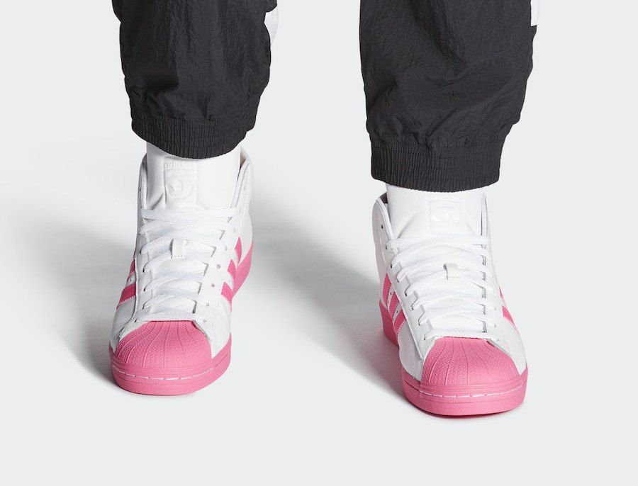 Pro Model White Pink Adidas