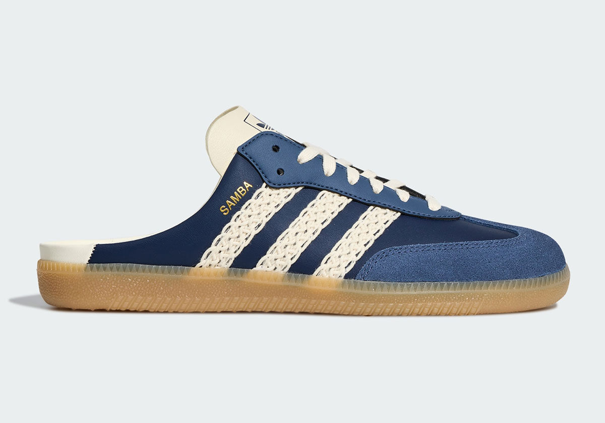 adidas Samba Mule HP5053 navy gesloten upper