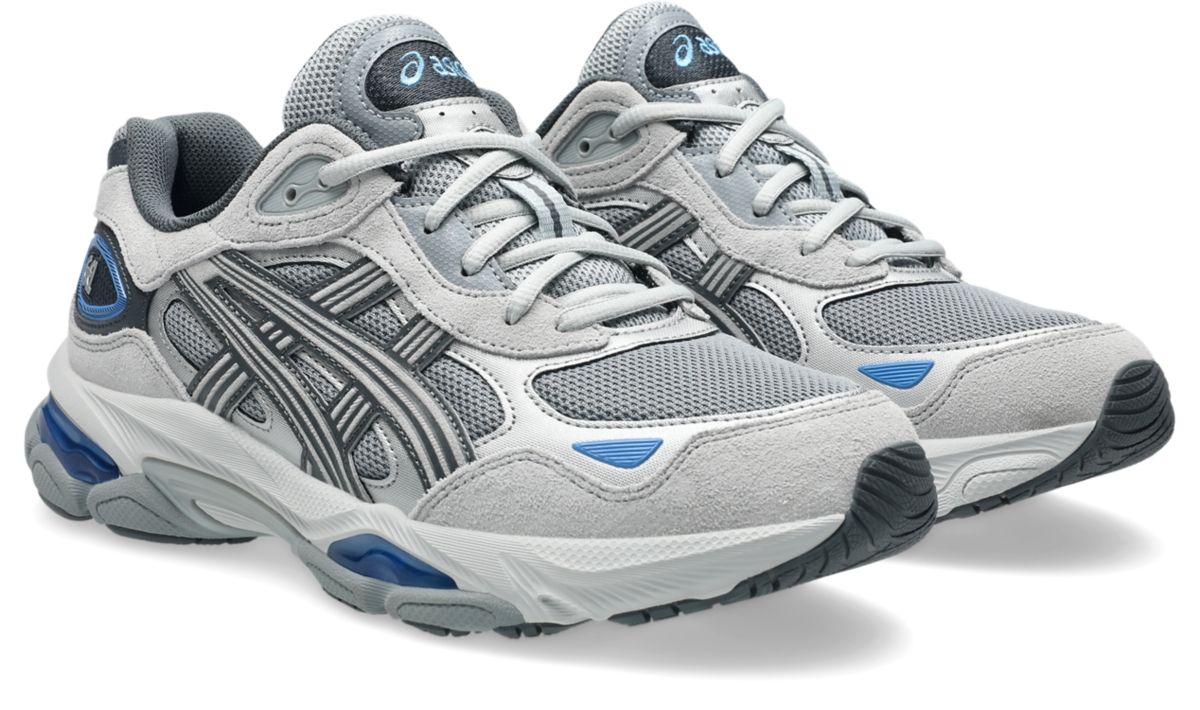 ASICS GEL-NYC 2.0 Gravel colorway met blauwe accenten