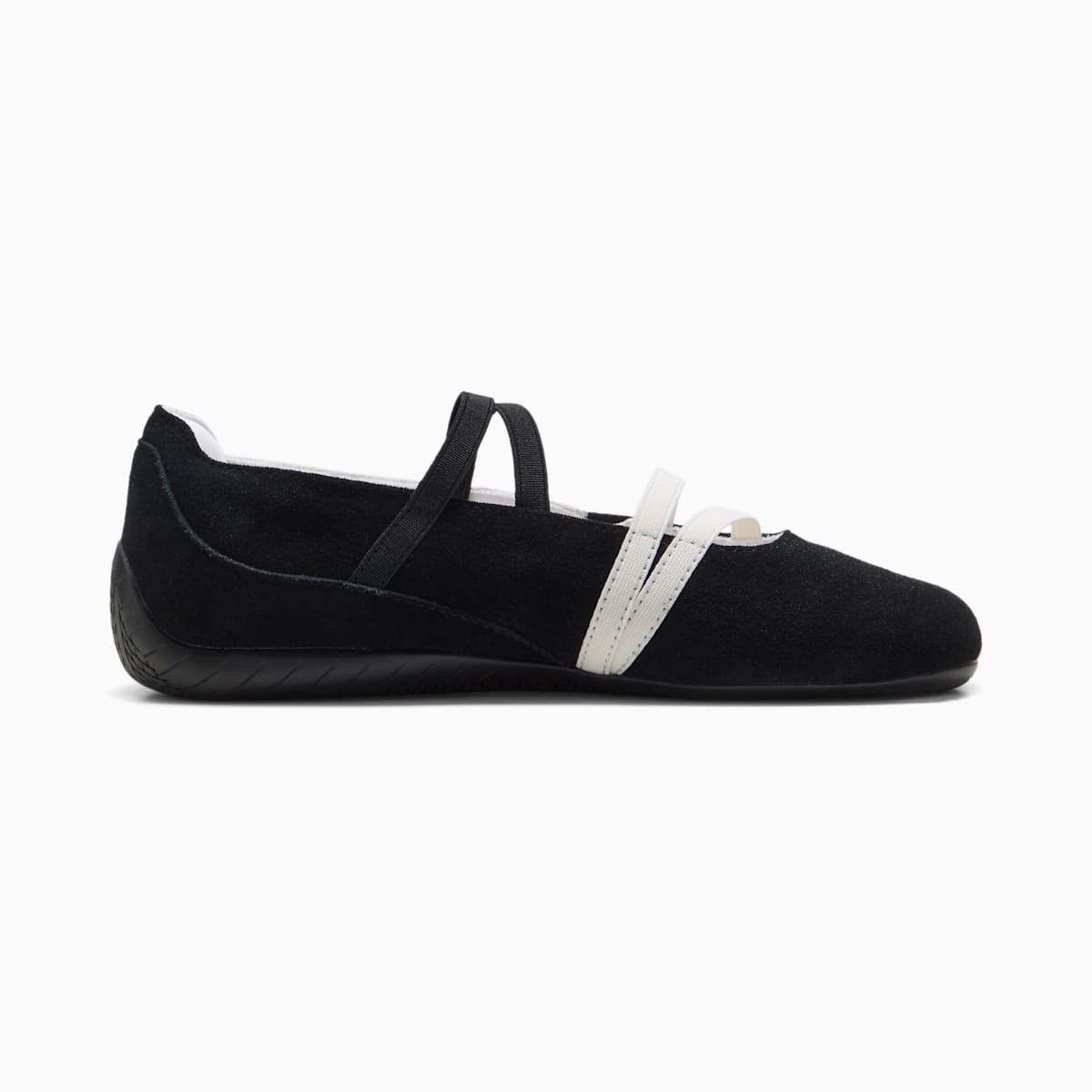 Puma Speedcat Ballet Suede mediaal zijaanzicht in zwart