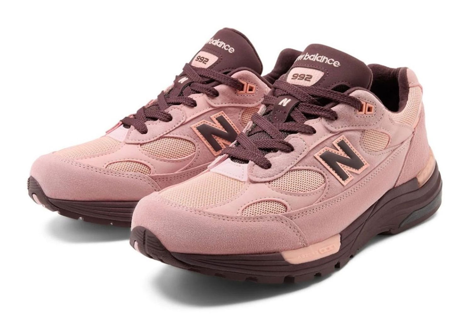 New Balance 992 Pink Chalk U992PK zijaanzicht