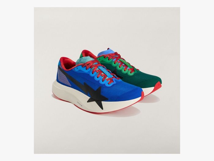 BAPE x adidas Adizero Evo SL Blue met split-color upper