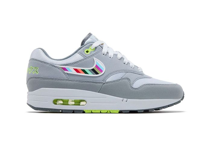 Ducks of a Feather Nike Air Max 1 Tokyo met grijze upper en rainbow swoosh