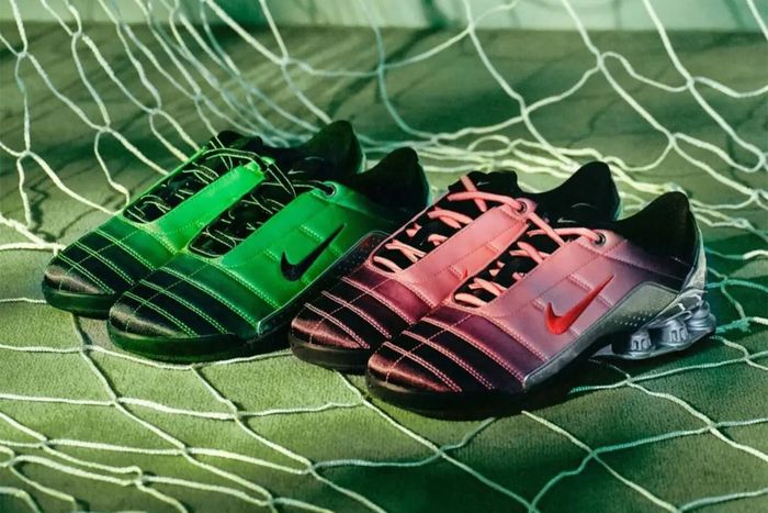 Forget-me-nots x Nike T90 Shox Magia Green Gusto en Shy Pink