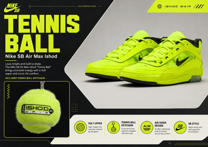Nike SB Air Max Ishod Tennis Ball Volt