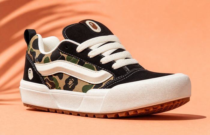 Vans x BAPE KNU Skool met ABC camo paneel en dikke witte zool