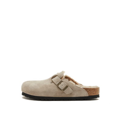Birkenstock Boston Clog "Taupe Shearling Suede" | 1028289