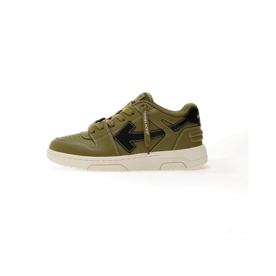 Off-White Out Of Office "Olive Green - Black" | OBIA011F24LEA0015410