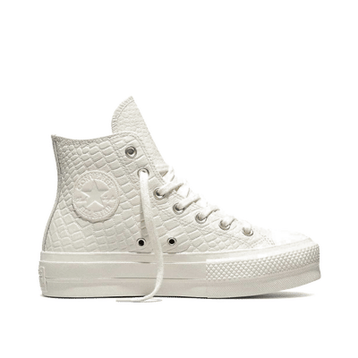Converse All Star Lift Platform Crocodile Wmns "Egret/Egret/Vintage White" | A19746C