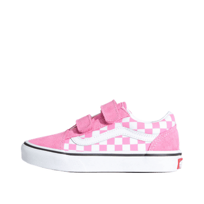 Vans Old Skool V Little Kids "Checkerboard Pink" | VN000CYDFRQ