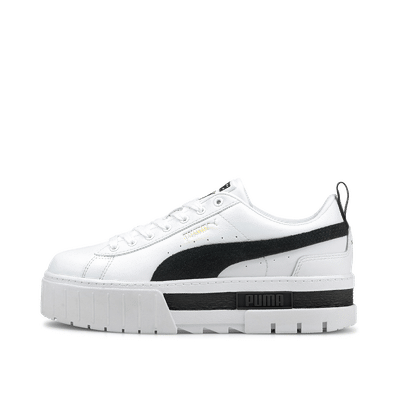 Puma Mayze Leather Wmns "Puma White-Puma Black" | 381983-01