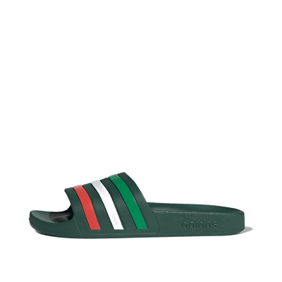 Adidas Adilette Aqua Slide "Team Dark Green/Ftwr White/Bright Red" | HQ2450