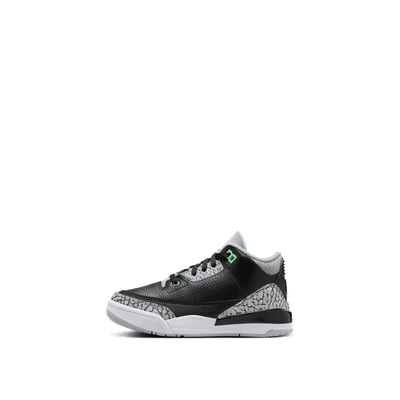 Air Jordan 3 Retro (PS) "Black/Green Glow/Wolf Grey" | DM0966-031