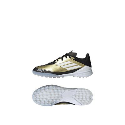 Adidas F50 League Messi (GS) "Gold Metallic/Cloud White/Core Black" | IG9277