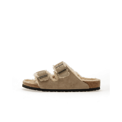 Birkenstock Arizona Sandals "Shearling Suede Taupe" | 1028226