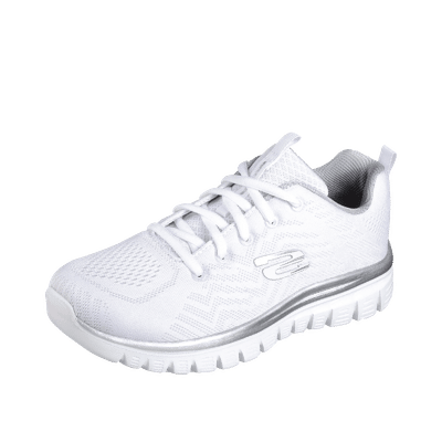 Skechers Graceful Get Connected "White/Silver" | 12615WSL