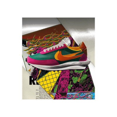 sacai x Nike LDWaffle 'Pine Green' | Pink | Men's Size 4