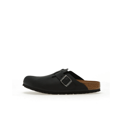 Birkenstock Boston Oiled Leather Narrow Fit Clog "Black" | 59463
