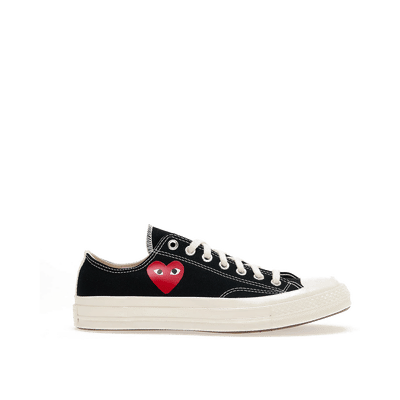 Converse x Comme des Garçons PLAY Single Heart Chuck 70 "Black/Egret/Red" | A08804C