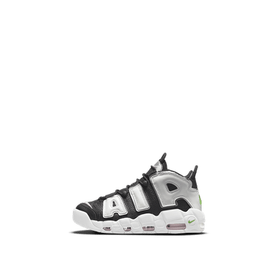 Nike Air More Uptempo "Black/Metallic Silver-Green Strike-Summit White" | DN8008-001