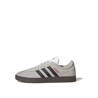 Adidas VL Court 2.0 Suede "Grey One/Core Black/Better Scarlet" | HQ1802