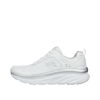 Skechers Relaxed Fit D'Lux Walker - Infinite Motion "White/Silver" | 149023WSL