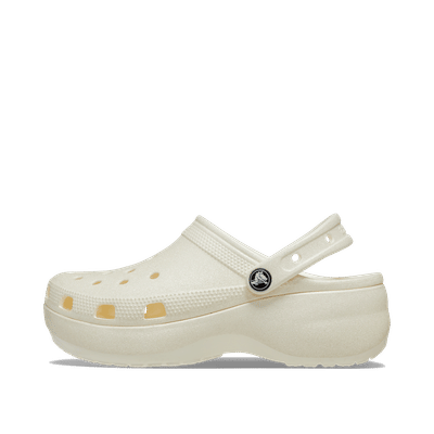 Crocs Classic Platform Glitter Clog "Chalk" | 2072410WV