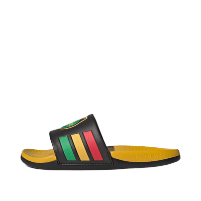 Adidas Adilette Comfort 2.0 Jamaica Slide "Core Black / Pure Ruby / Cloud White" | JS4976