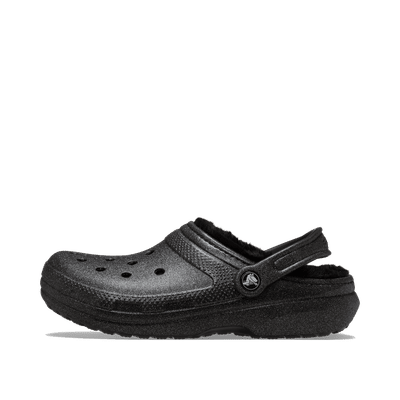 Crocs Classic Fuzz Lined Glitter Clog "Black" | 211928001