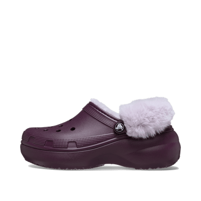 Crocs Classic Platform Fuzz Lined Klompen Damen Plush Plum 42
