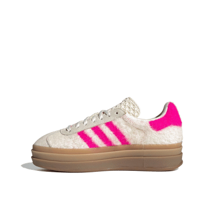 Adidas Gazelle Bold W "Crew White/ Shock Pink/ Gold Metallic" | JS3908