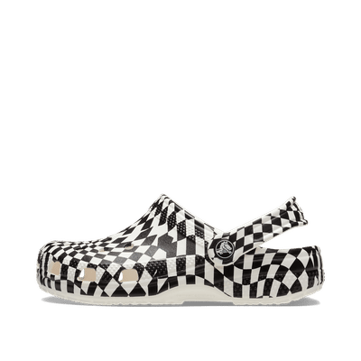 Crocs Warped Checker Kids Clog "White/Black" | 210990103