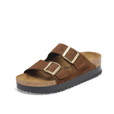 birkenstock-arizona-pap-flex-platform-nubuck-leather-narrow-fit-womens-brown-1028366