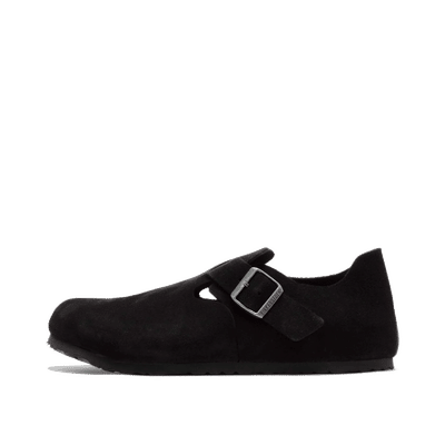 Birkenstock London Suede Leather Regular Fit Unisex "Black" | 1028103