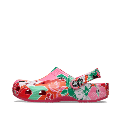 Crocs Classic Woodcut Floral Clog "Dragon Fruit" | 2098396ZQ