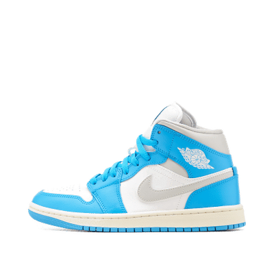 Air Jordan 1 Mid Wmns "Dark Powder Blue/White-Sail-Neutral Grey" | BQ6472-400