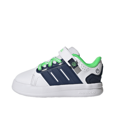 Adidas Lightorama Court Toddlers "Cloud White / Night Indigo / Screaming Green" | KJ7001