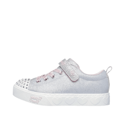 Skechers Twinkle Toes Heart Steps Shimmer Sweetie "Grey/Pink" | 314620LGYPK