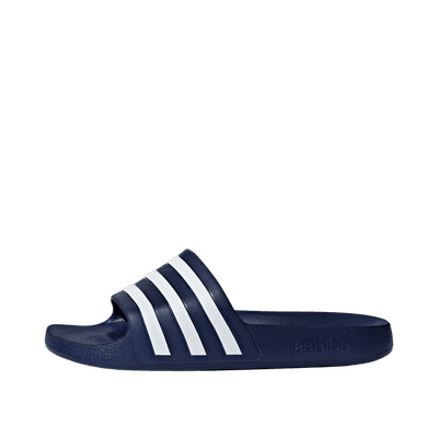 Adidas Adilette Aqua Slides "Dark Blue / Cloud White / Dark Blue" | F35542
