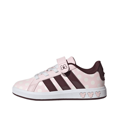 Disney x Adidas Grand Court K Minnie Mouse "Clear Pink / Aurora Ruby / Chalk White" | JR8133
