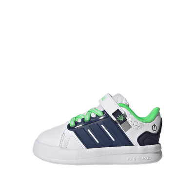 Adidas Lightorama Court Toddlers "Cloud White / Night Indigo / Screaming Green" | KJ7001