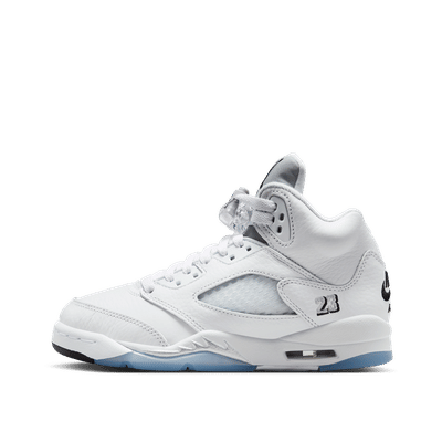 Air Jordan 5 Retro (GS) "White/Black-Metallic Silver" | HQ7980-103