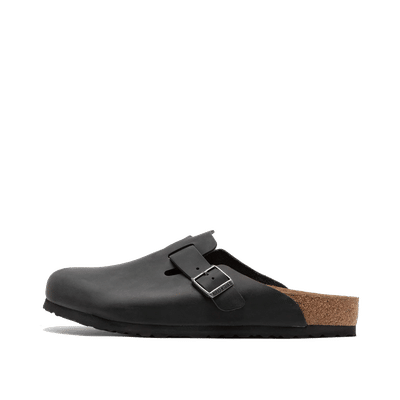 Birkenstock Boston Oiled Leather Regular Fit Clog "Black" | 59461