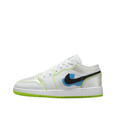 Air Jordan 1 Low SE Warped Swoosh GS "White/Black" | DV1324-117