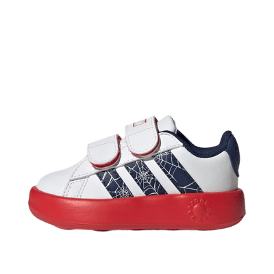 Adidas Marvel Spider-Man Grand Court "Cloud White / Dark Blue / Pure Ruby" | KI9192