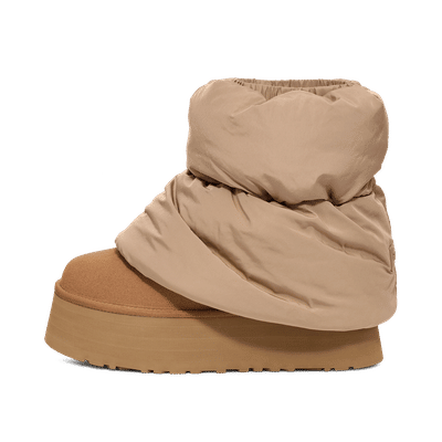 UGG Wmns Classic Mini Dipper Puffer 'Amphora Chestnut' | Tan | Women's Size 7