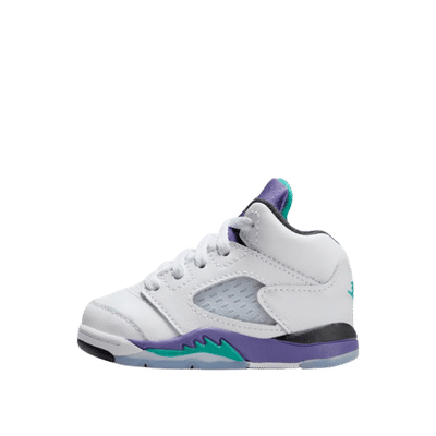 Air Jordan 5 (TD) "White/Grape Ice-New Emerald" | HQ7981-100