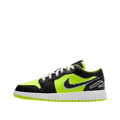 Air Jordan 1 Low SE (GS) "Black Cat Volt" | DX6666-701